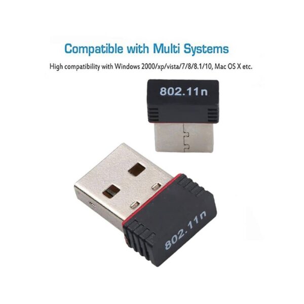 Mini adaptador Wifi inalámbrico USB de 150Mbps