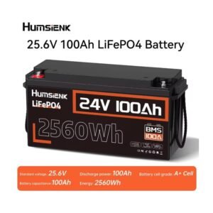 Batería de Litio Humsienk LiFePO4 24V 100Ah (2560Wh) BMS 100A Instalaciones Solares