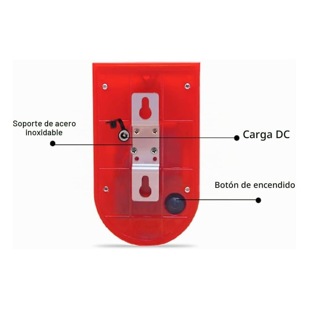 Alarma Solar con Sensor de Movimiento, Sirena y Luz LED