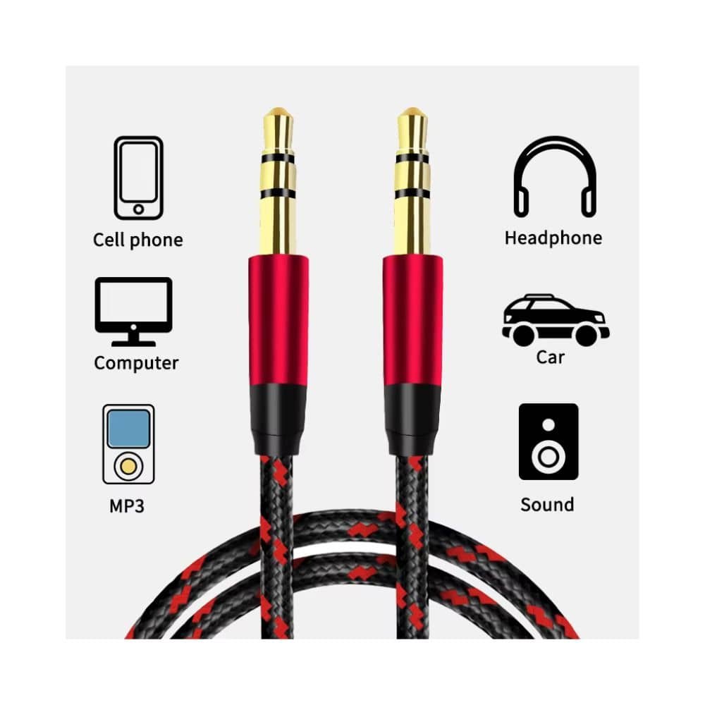 Cable de Audio Auxiliar AUX 3.5 mm Macho a Macho
