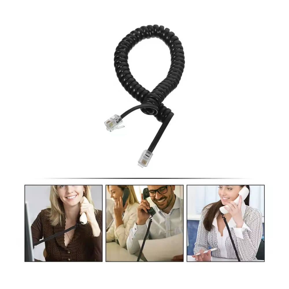 Cable telefónico en espiral para teléfono fijo