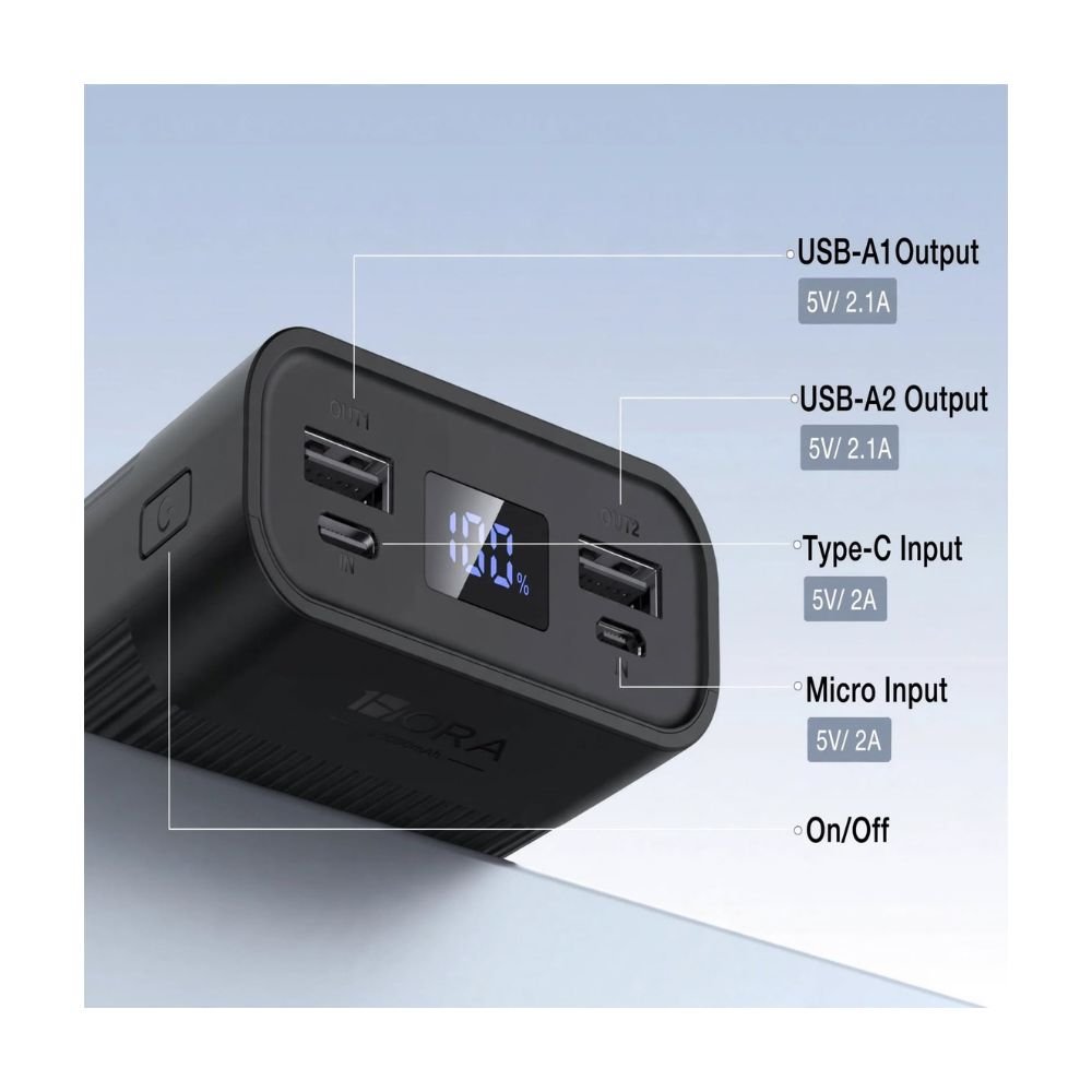 Powerbank 1Hora 20000mAh pantalla LED digital
