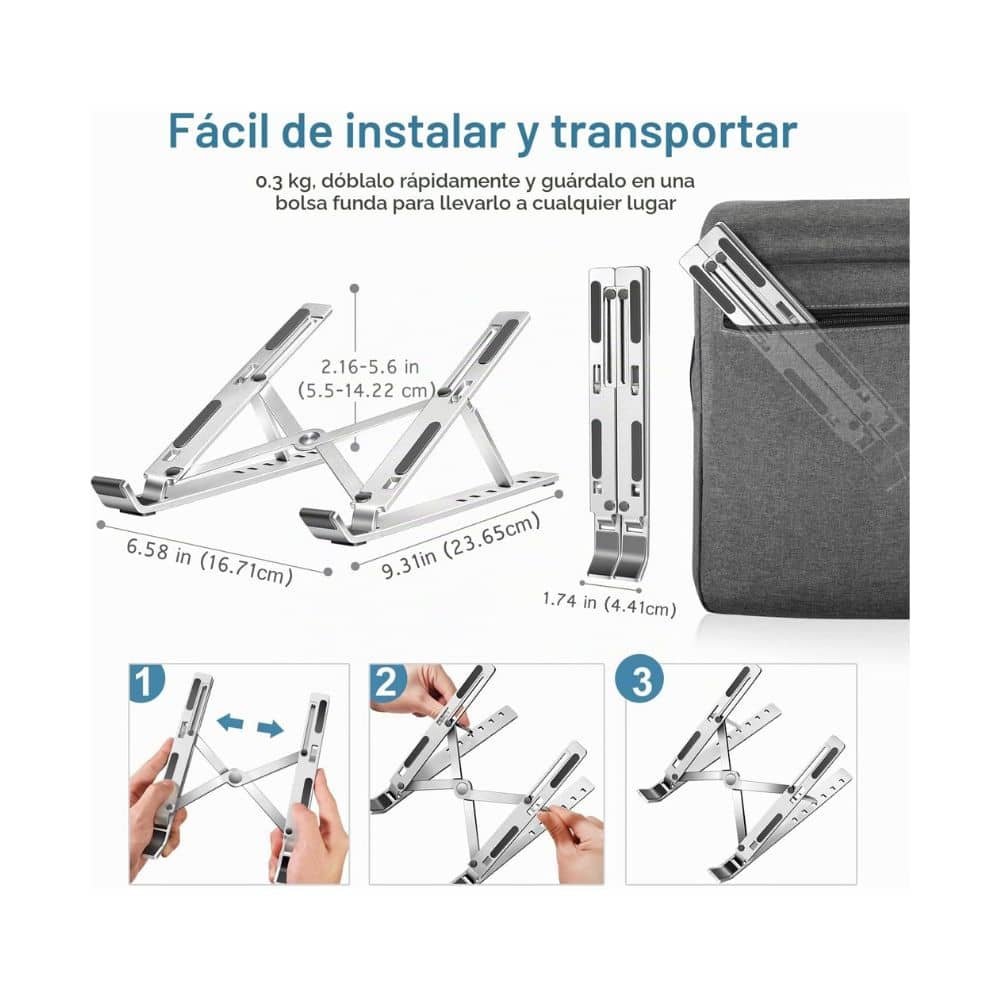 Soporte Laptop Ajustable de Aluminio